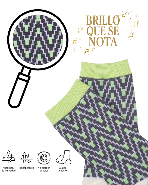 Calcetines "ZigPop Glitter" - Pack de 5 pares