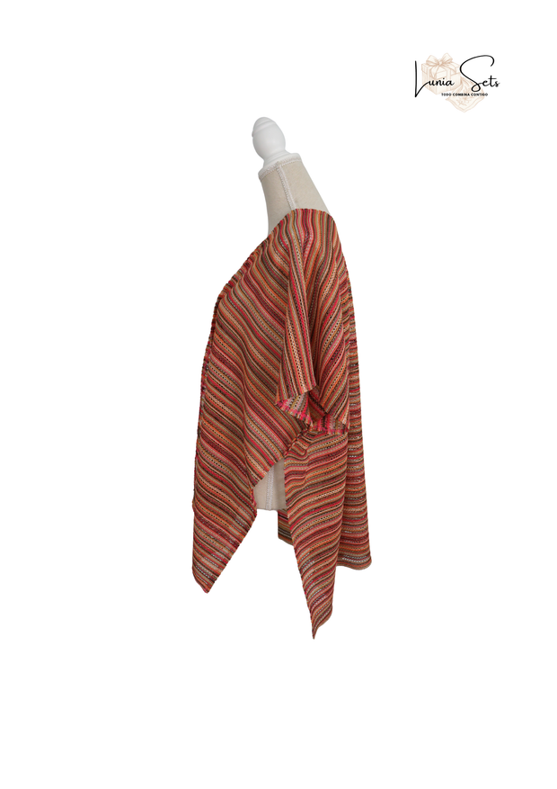 Brisa Tierra – Vestido de Rayas Coloridas