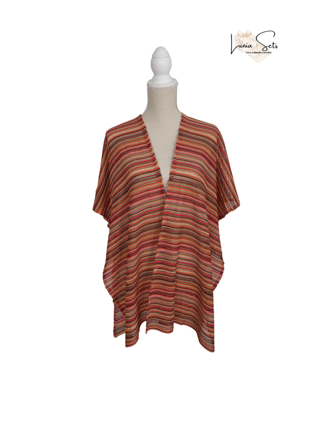 Brisa Tierra – Vestido de Rayas Coloridas