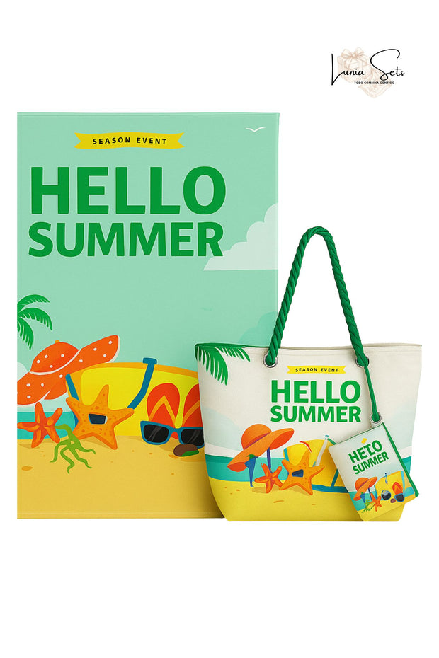 “Hello Summer” – Toalla + Bolso impermeable