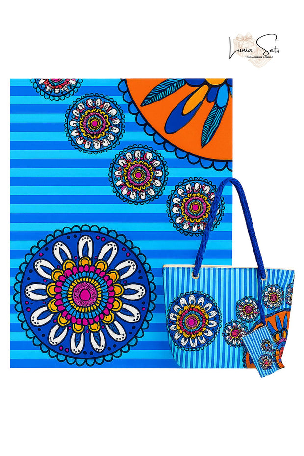Mandala Acuático – Pareo + Bolso Tote