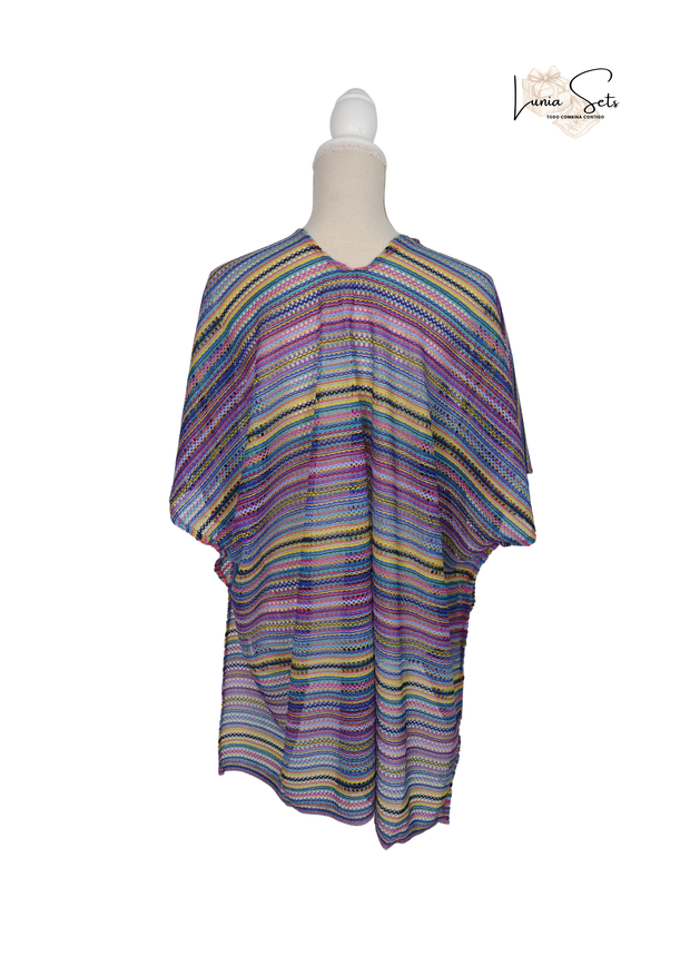 Brisa Mística – Vestido de Rayas Coloridas