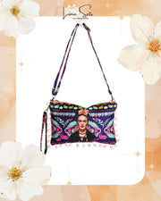 “Frida Neón Floral” – Tote playero grande + bolso de mano