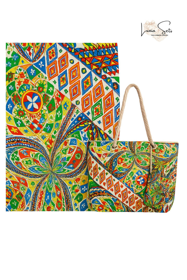 Boho Chic:Pareó y Bolso de Playa