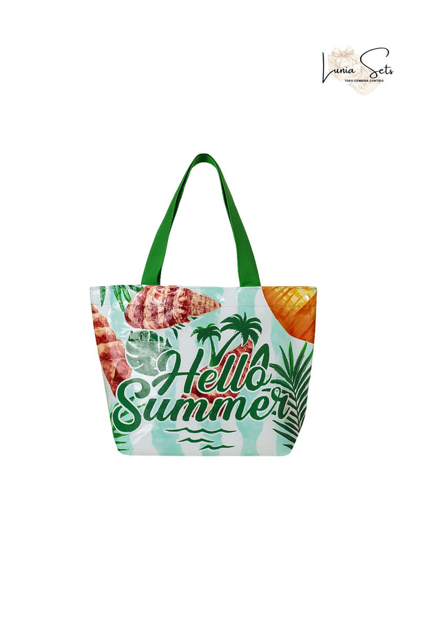 “Hello Summer” – Toalla de Playa + Bolso impermeable