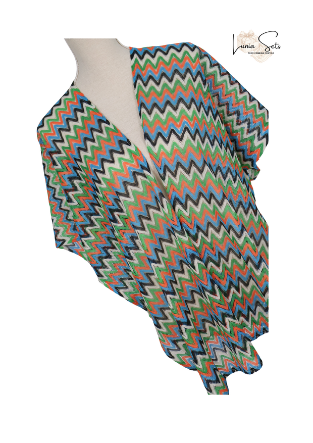 Ritmo Jungle – Vestido de Rayas Zigzag