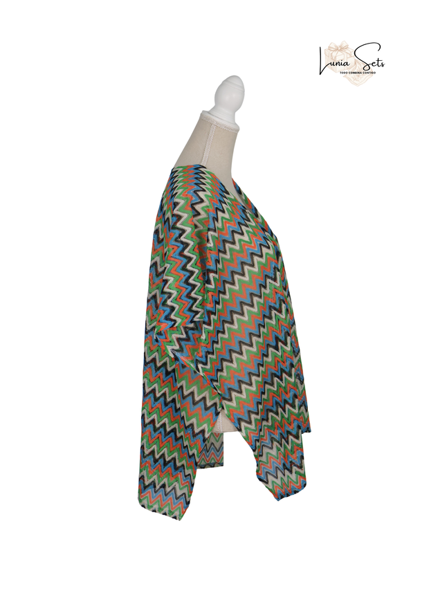 Ritmo Jungle – Vestido de Rayas Zigzag