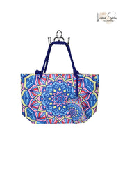Mandala Coral y Azul – Pareo + Bolso Tote