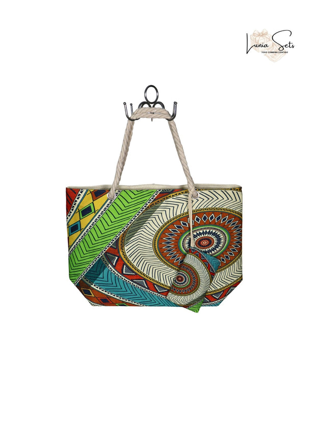 Mandala Vibrante: Pareó y Bolso de Playa