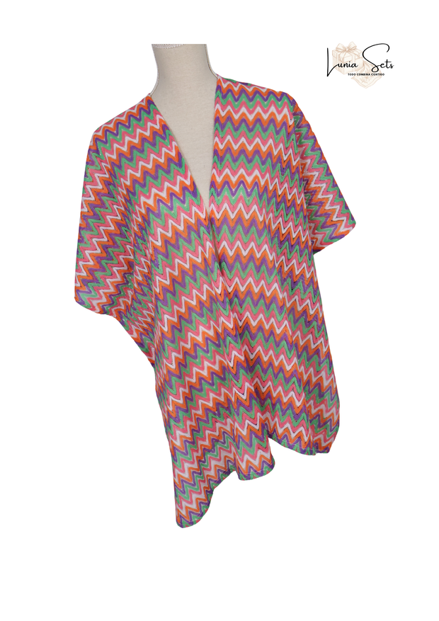 Ritmo Sunset – Vestido de Rayas Zigzag
