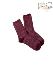 Calcetines WaveGlow Burdeos Intenso Glitter