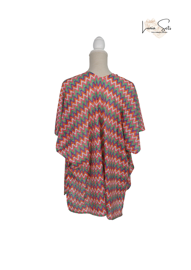 Ritmo Sunset – Vestido de Rayas Zigzag
