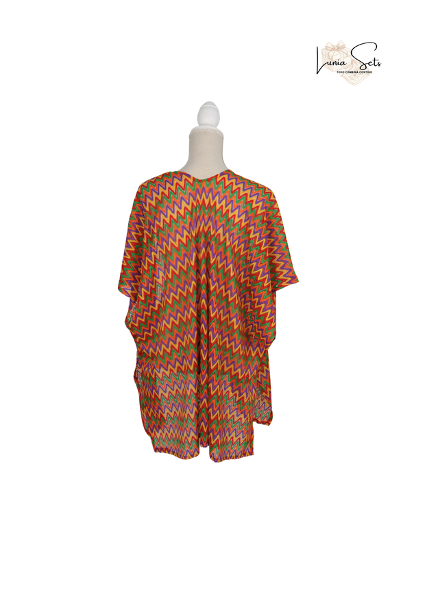 Ritmo Tropical – Vestido de Rayas Zigzag