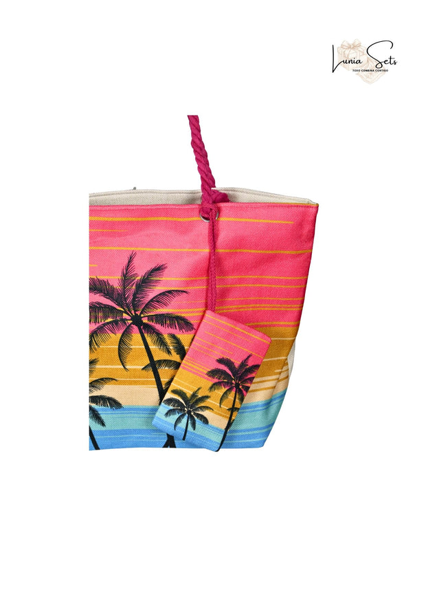 Sunset Palmera –  Pareo + Bolso Tote