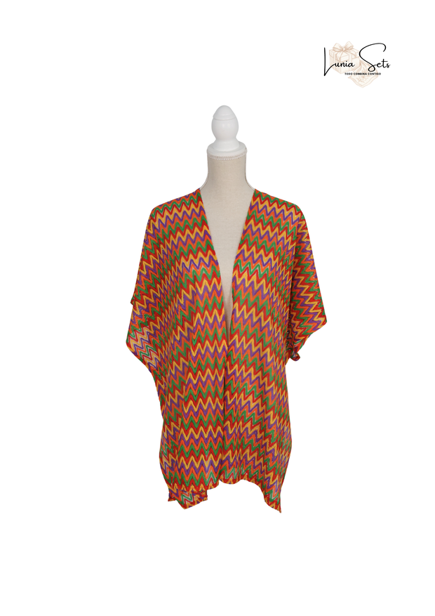 Ritmo Tropical – Vestido de Rayas Zigzag