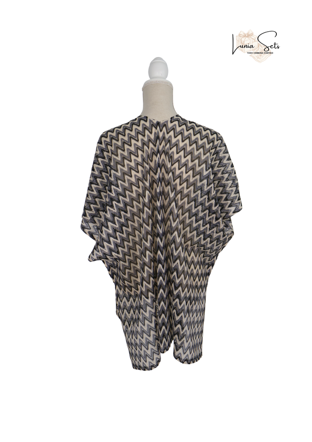 Ritmo Neutro – Vestido de Rayas Zigzag
