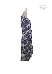 Brisa Índigo – Vestido Largo con Hojas