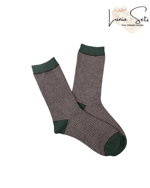 calcetines Rayas Musgo