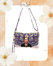 Frida Mandala Tote playero grande + bolso de mano a juego