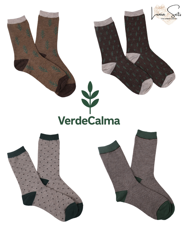 Calcetines "VerdeCalma" - Pack de 5 pares