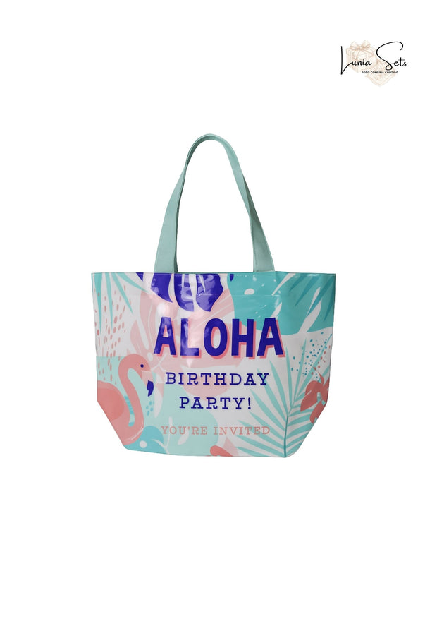 “Aloha Flamenco” – Toalla de Playa + Bolso impermeable