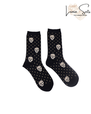 Calcetines Black Skull Glitter