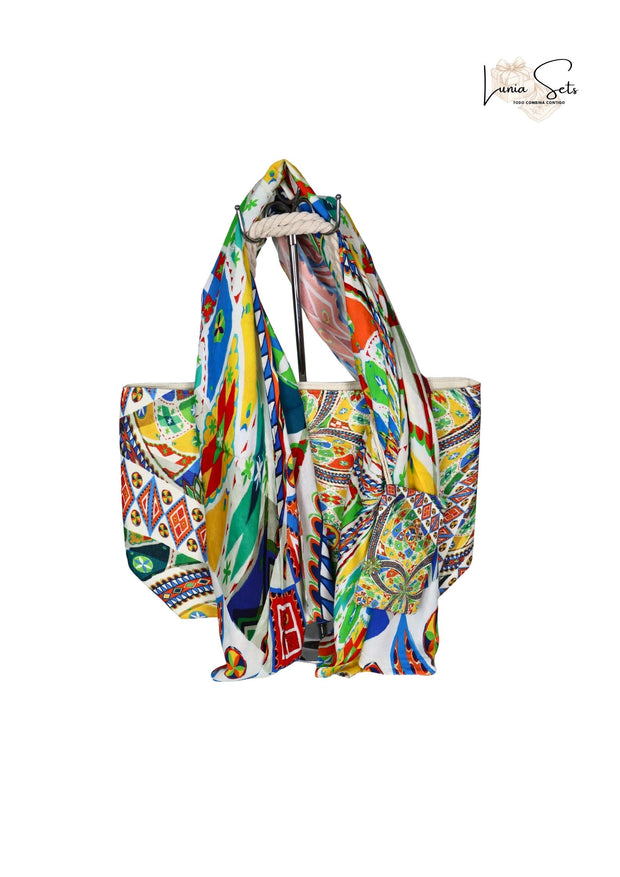 Boho Chic:Pareó y Bolso de Playa