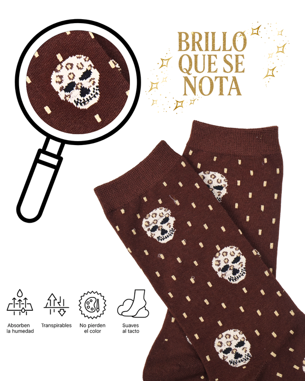 Calcetines "Oro Oscuro Glitter" - Pack de 5 pares
