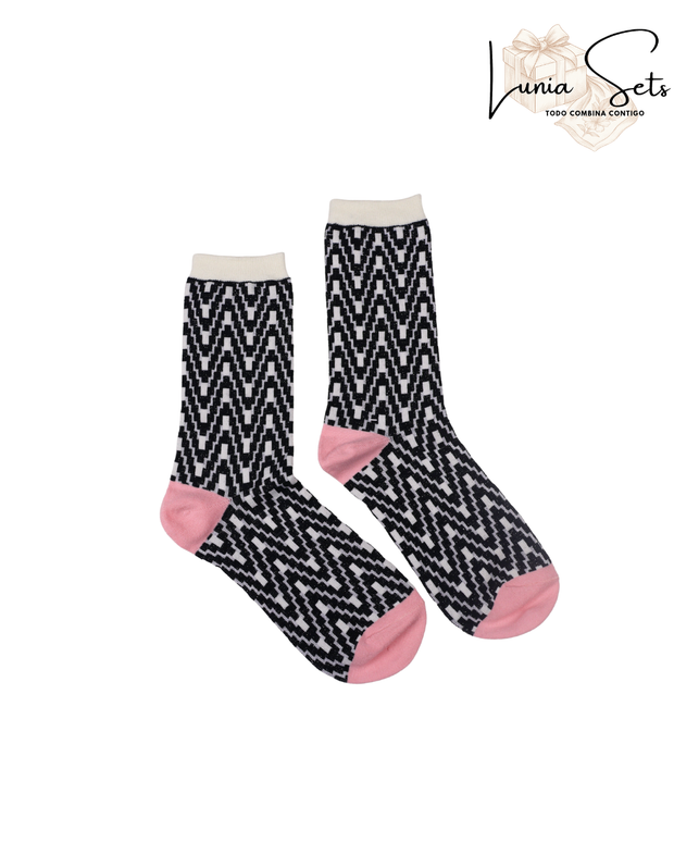 Calcetines Glitter ZigPop Prisma Rosa