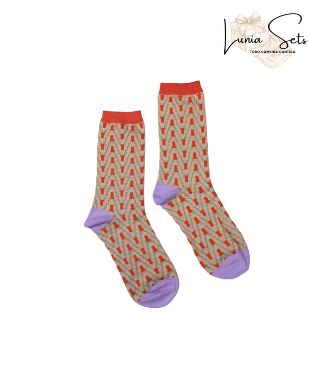 Calcetines Glitter ZigPop Caramelo Neón