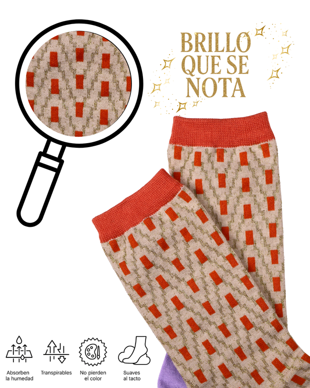 Calcetines "ZigPop Glitter" - Pack de 5 pares