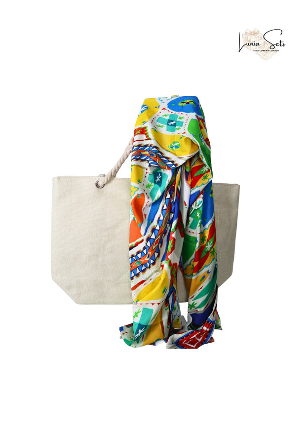 Boho Chic:Pareó y Bolso de Playa