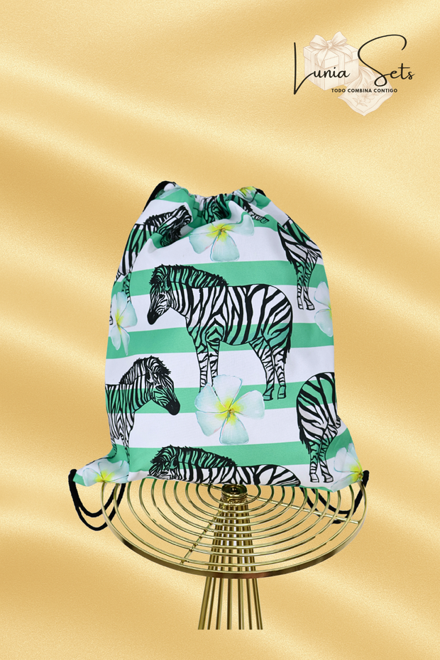 Mochila Saco “Cebra Tropical”