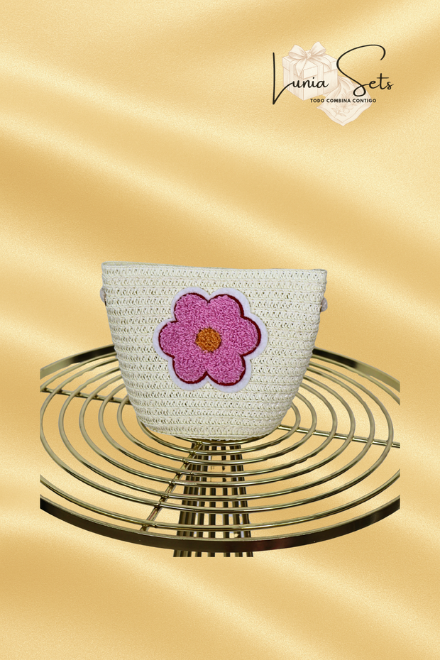 Mini Bolso “Flor de Verano” – Blanco