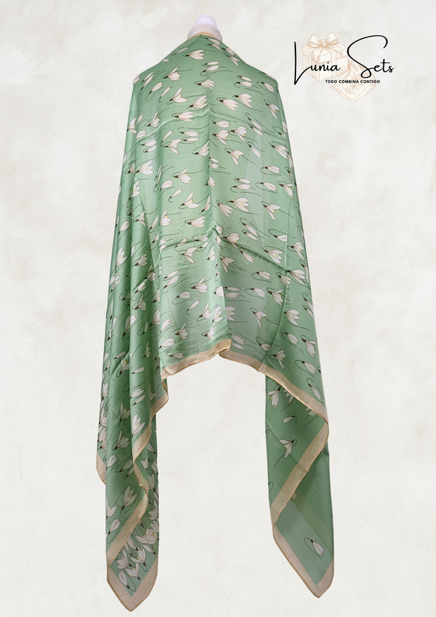 Flor de Nieve – Verde Almendra