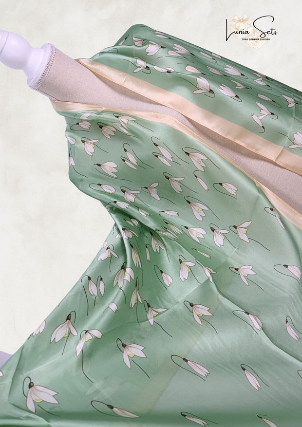 Flor de Nieve – Verde Almendra
