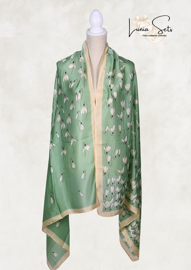 Flor de Nieve – Verde Almendra