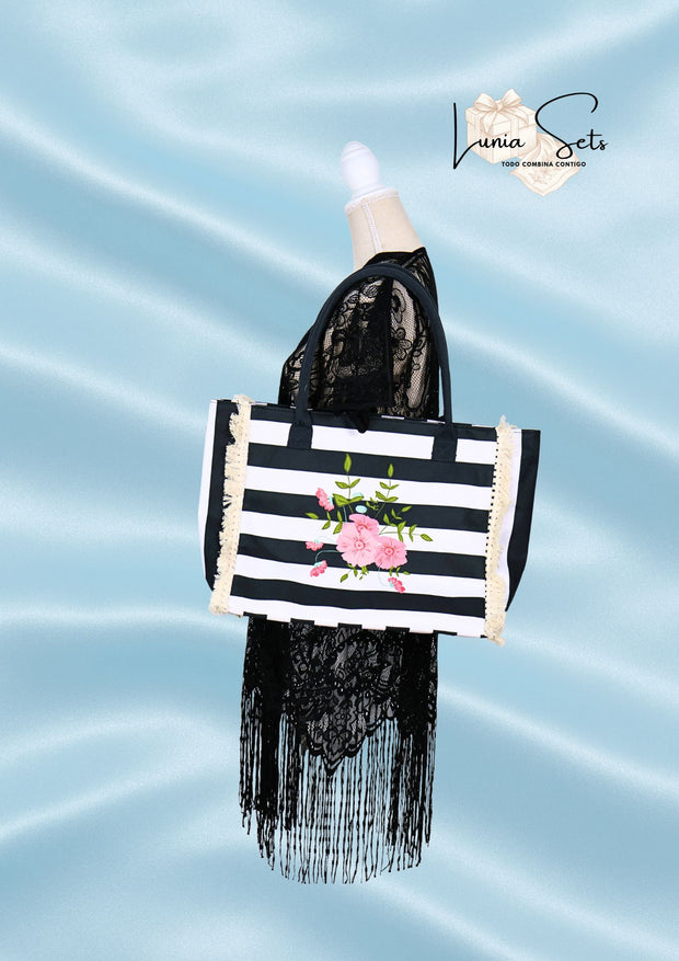Noir Rosado — Pack bolso y salida de playa